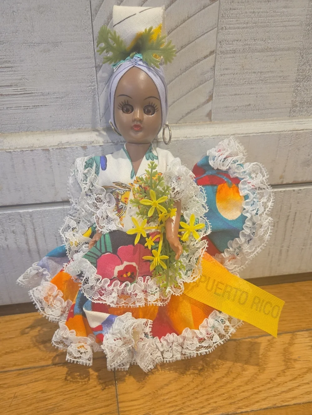 Vintage Cayman Islands Souvenir Collectible Doll with Blinking Eyes